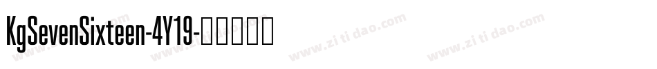 KgSevenSixteen-4Y19字体转换