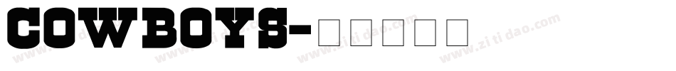 cowboys字体转换