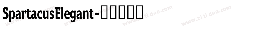 SpartacusElegant字体转换