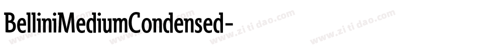 BelliniMediumCondensed字体转换