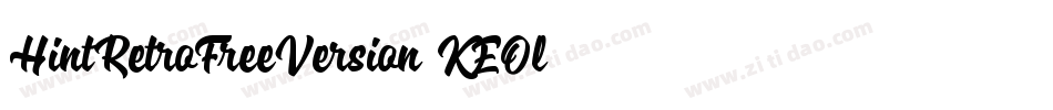 HintRetroFreeVersion-KEOl字体转换