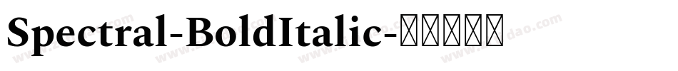 Spectral-BoldItalic字体转换
