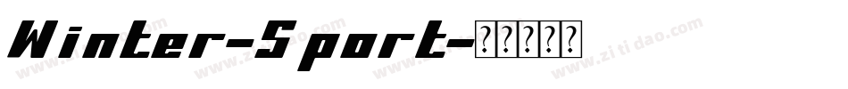 Winter-Sport字体转换