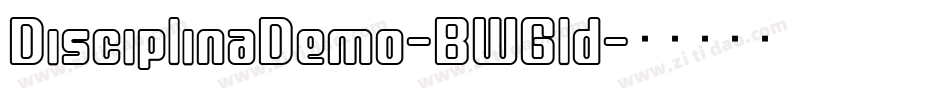 DisciplinaDemo-BWGld字体转换