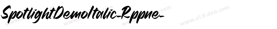 SpotlightDemoItalic-Rppne字体转换
