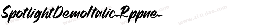 SpotlightDemoItalic-Rppne字体转换
