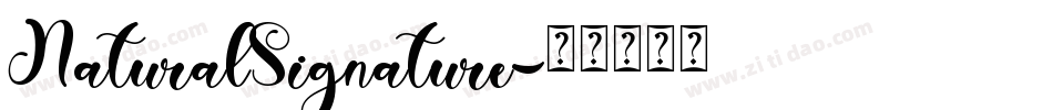 NaturalSignature字体转换