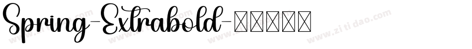 Spring-Extrabold字体转换
