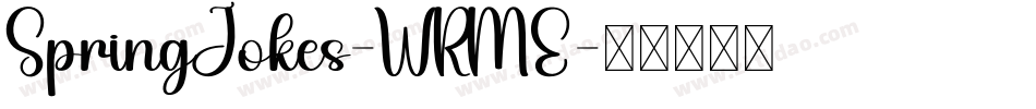 SpringJokes-WRME字体转换