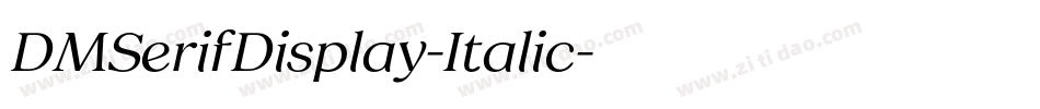 DMSerifDisplay-Italic字体转换