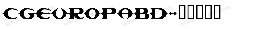 CgEuropaBd字体转换