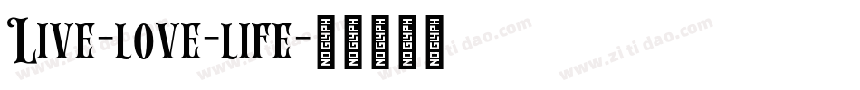 Live-love-life字体转换