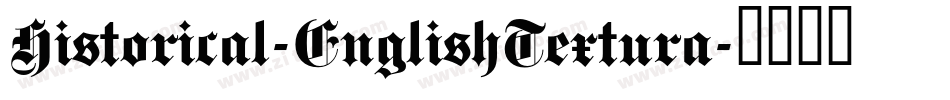 Historical-EnglishTextura字体转换