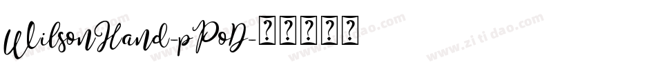 WilsonHand-pPoD字体转换