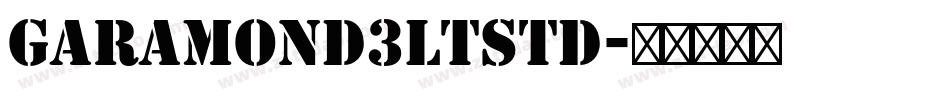 Garamond3LTStd字体转换