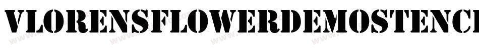 VlorensFlowerDEMOStencil字体转换