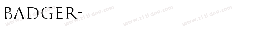 badger字体转换