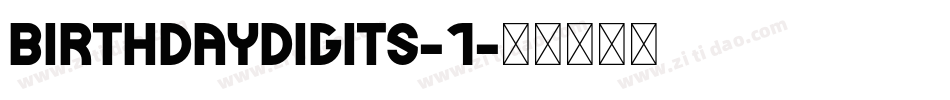 BirthdayDigits-1字体转换