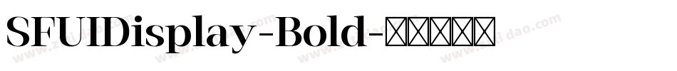 SFUIDisplay-Bold字体转换