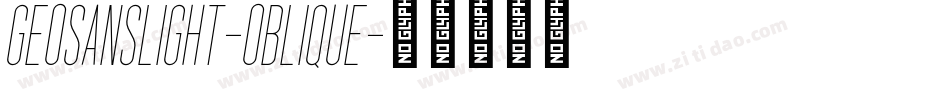 GeosansLight-Oblique字体转换