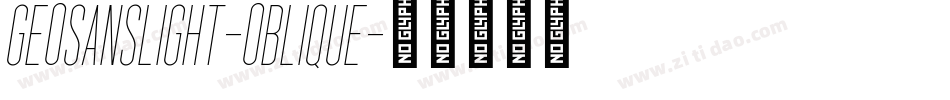 GeosansLight-Oblique字体转换
