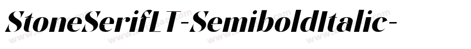 StoneSerifLT-SemiboldItalic字体转换