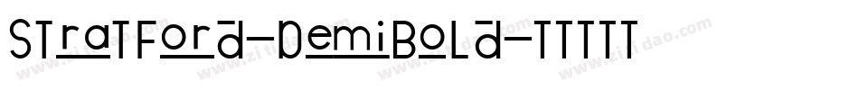 Stratford-DemiBold字体转换