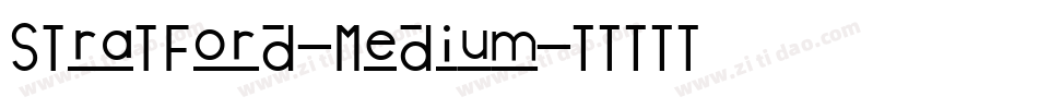 Stratford-Medium字体转换