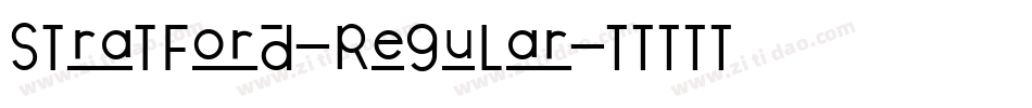 Stratford-Regular字体转换