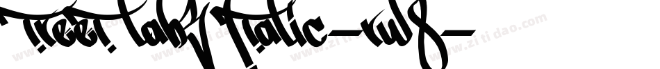 StreetSlab3DItalic-rw8字体转换