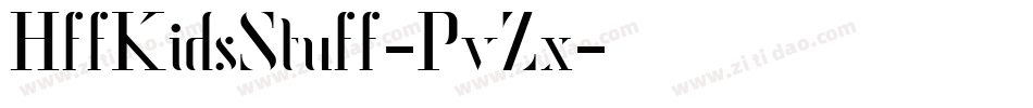 HffKidsStuff-PvZx字体转换