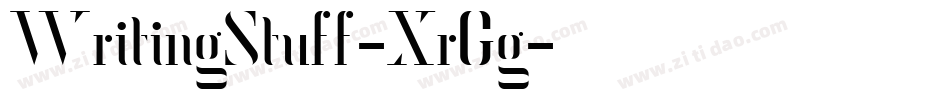 WritingStuff-XrGg字体转换