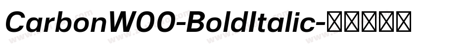 CarbonW00-BoldItalic字体转换