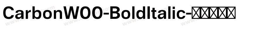 CarbonW00-BoldItalic字体转换