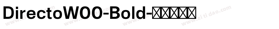 DirectoW00-Bold字体转换