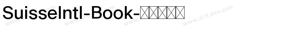 SuisseIntl-Book字体转换