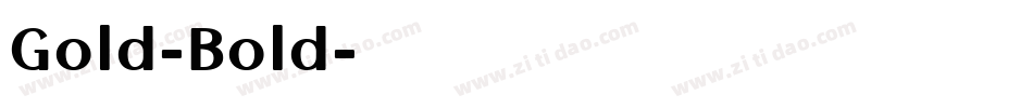 Gold-Bold字体转换