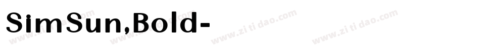 SimSun,Bold字体转换