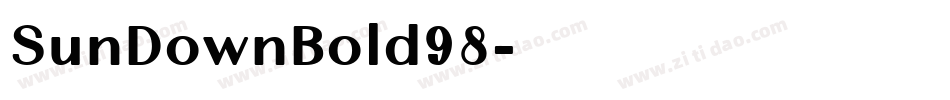 SunDownBold98字体转换