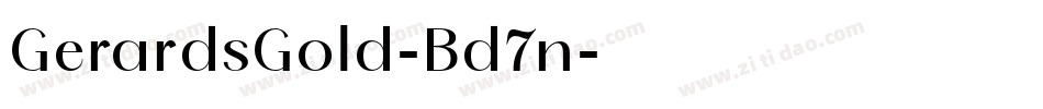 GerardsGold-Bd7n字体转换