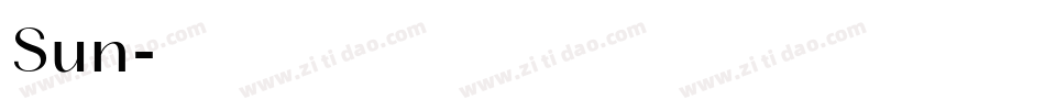 Sun字体转换