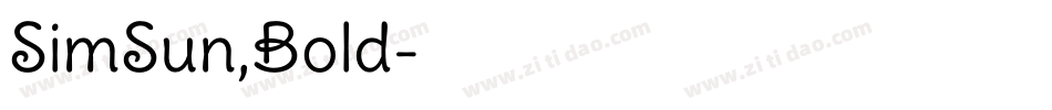 SimSun,Bold字体转换