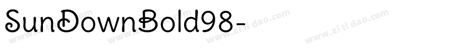 SunDownBold98字体转换