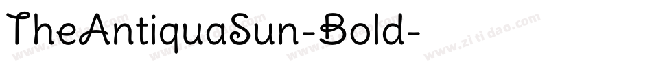 TheAntiquaSun-Bold字体转换