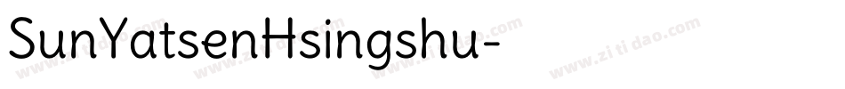 SunYatsenHsingshu字体转换