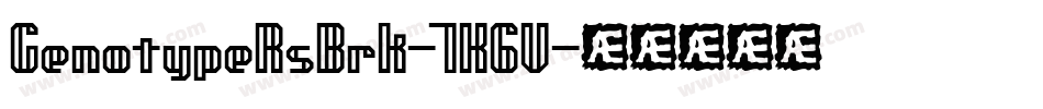 GenotypeRsBrk-7K6V字体转换