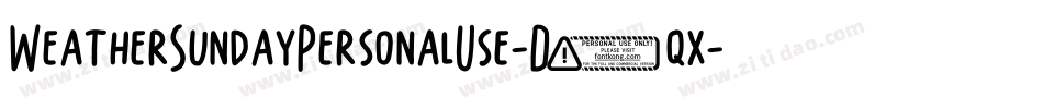 WeatherSundayPersonalUse-D5qx字体转换