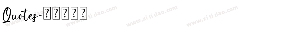 Quotes字体转换