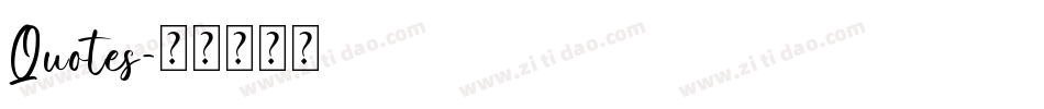 Quotes字体转换