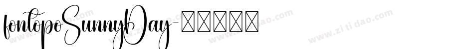 fontopoSunnyDay字体转换